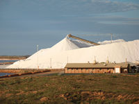 Salt stockpile from Redfern Bridge, Port Hedland